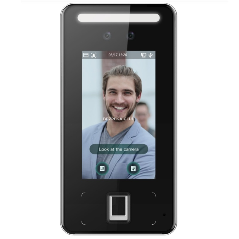 Biometric Terminal Dahua DHI-ASI6214J-MFW with сard reader, face and fingerprint recognition - Image 1