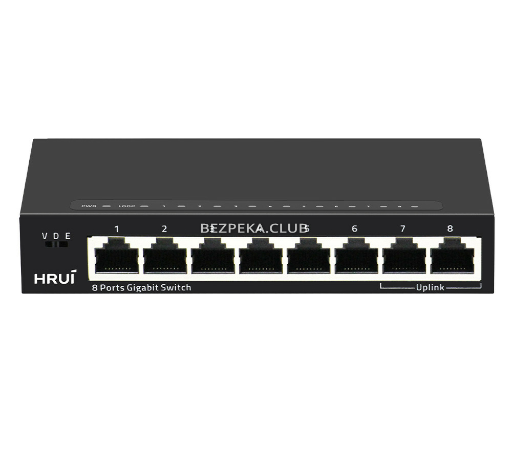 8-Port Switch HongRui HR-SWG1080 unmanaged - Image 1