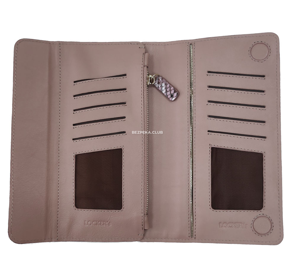 Shielding special agent clutch for smartphone and cards lilac LOCKER's Phone Purse Python - Image 2