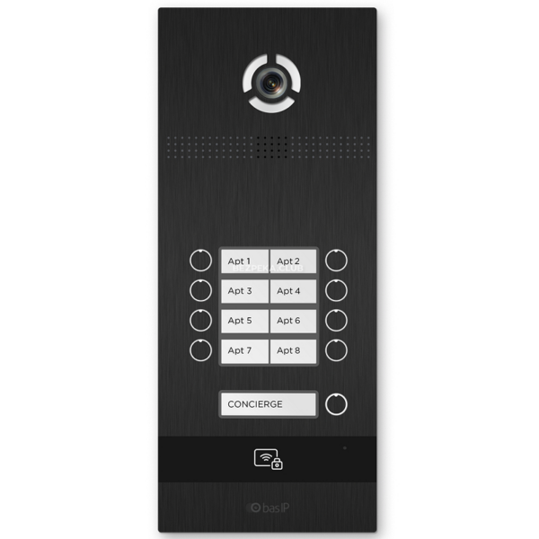 Домофоны/Вызывная панель домофона Вызывная IP-видеопанель BAS-IP BI-08FB black многоабонентская
