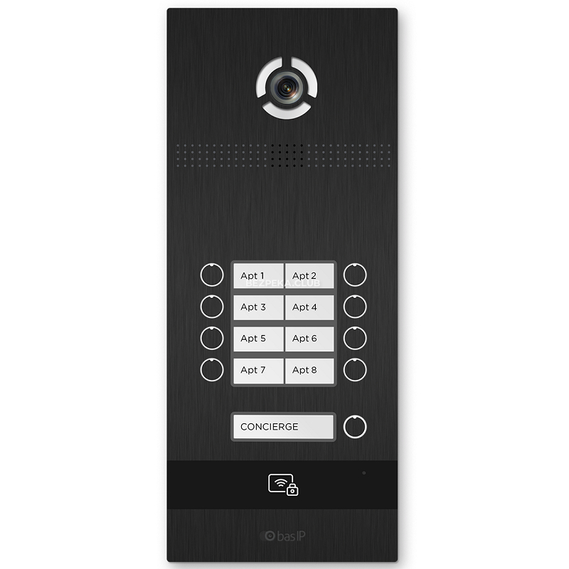 IP Video Doorbell BAS-IP BI-08FB black multi-subscriber - Image 1
