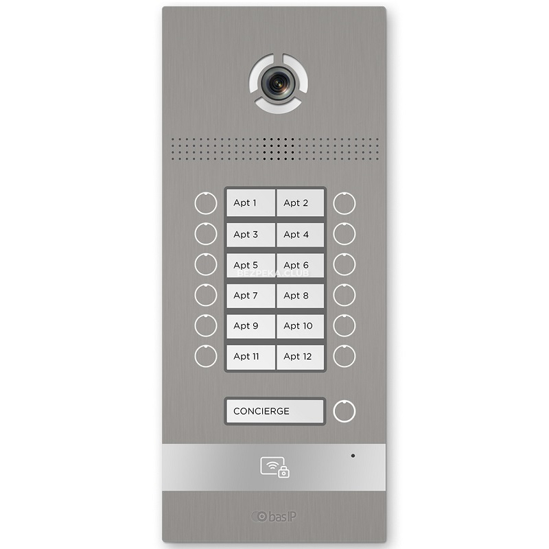 IP Video Doorbell BAS-IP BI-12FB silver multi-subscriber - Image 1