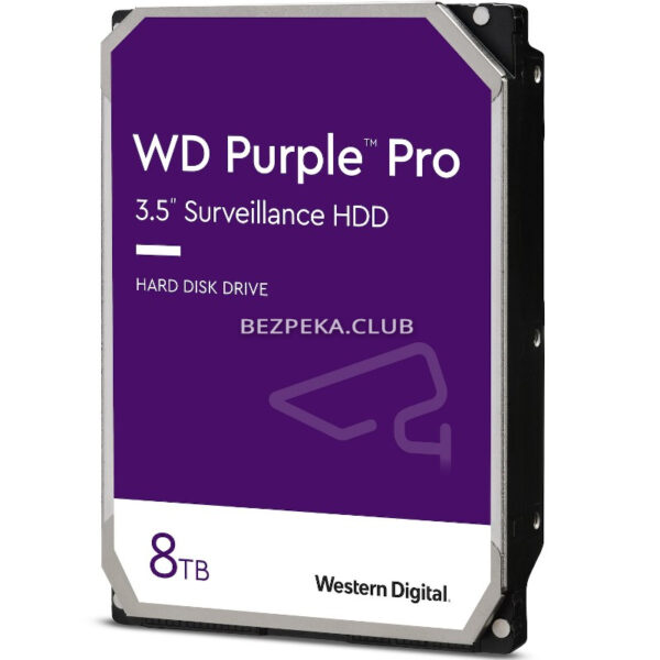 Системы видеонаблюдения/Жесткий диск для видеонаблюдения Жесткий диск 8 TB Western Digital WD Purple Pro WD8001PURP с AI 8 ТБ