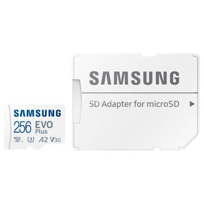 Карта памяти с адаптером Samsung 256GB microSDXC C10 UHS-I U3 R130/W90MB/s Evo Plus + SD адаптер (MB-MC256KA/RU) - Фото 5