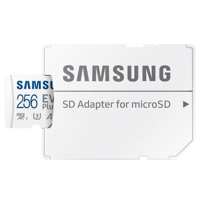 Карта памяти с адаптером Samsung 256GB microSDXC C10 UHS-I U3 R130/W90MB/s Evo Plus + SD адаптер (MB-MC256KA/RU) - Фото 4