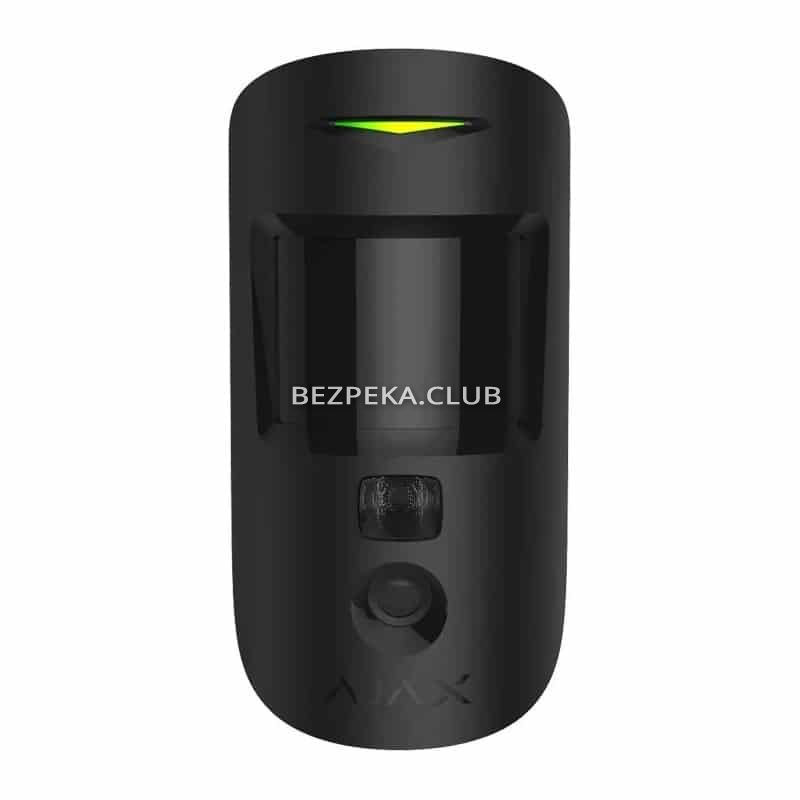 Wireless motion detector Ajax MotionCam (PhOD) black with support for photo on demand and photo on scripts - Image 1