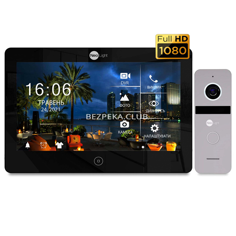 Комплект відеодомофона NeoLight Mezzo HD WF Black/SOLO FHD Silver - Зображення 1