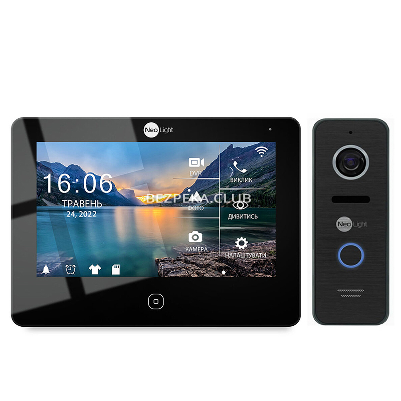Комплект видеодомофона NeoLight NeoKIT HD Pro WF B/Black - Фото 1