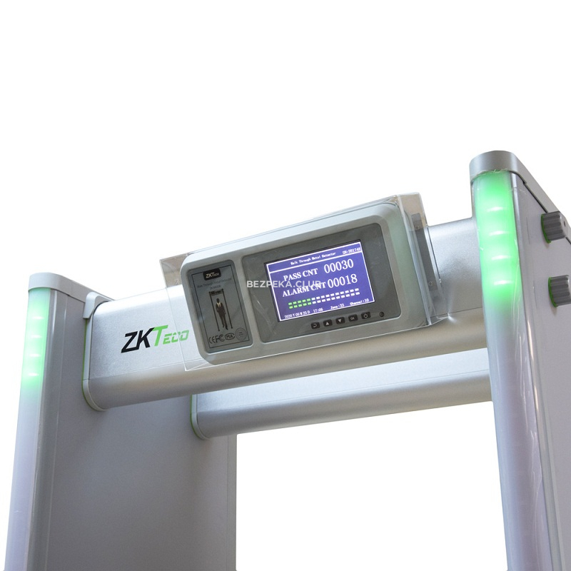 Arched metal detector ZKTeco ZK-D4330 for 33 detection zones with backup battery - Image 4