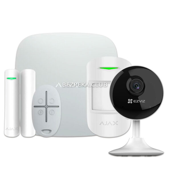Security Alarms/Alarm Kits Wireless Alarm Kit Ajax StarterKit white + Wi-Fi Camera 2MP-CS-C1C