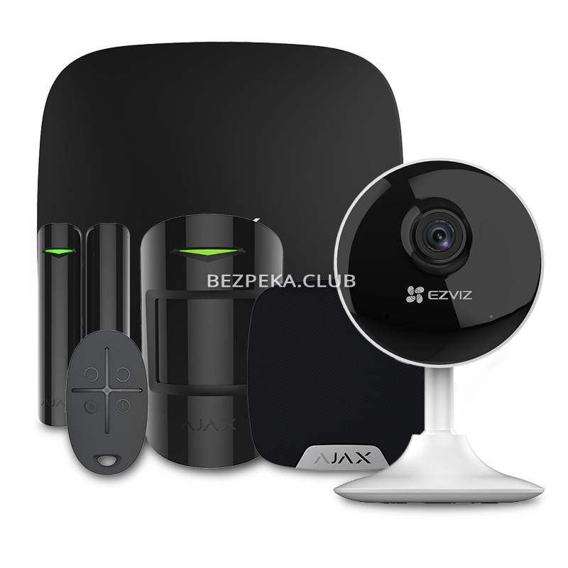 Alarm Kit Ajax StarterKit + HomeSiren black + Wi-Fi Camera 2MP-CS-C1C - Image 1
