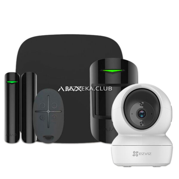 Security Alarms/Alarm Kits Wireless Alarm Kit Ajax StarterKit black + Wi-Fi Camera 2MP-CS-C6N