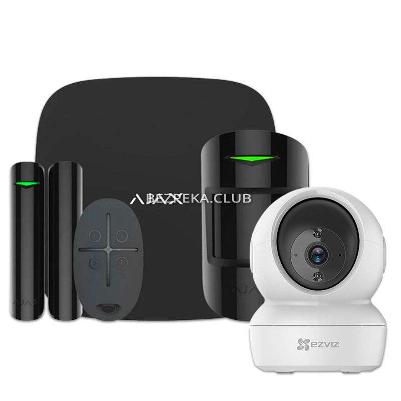 Wireless Alarm Kit Ajax StarterKit black + Wi-Fi Camera 2MP-CS-C6N - Image 1