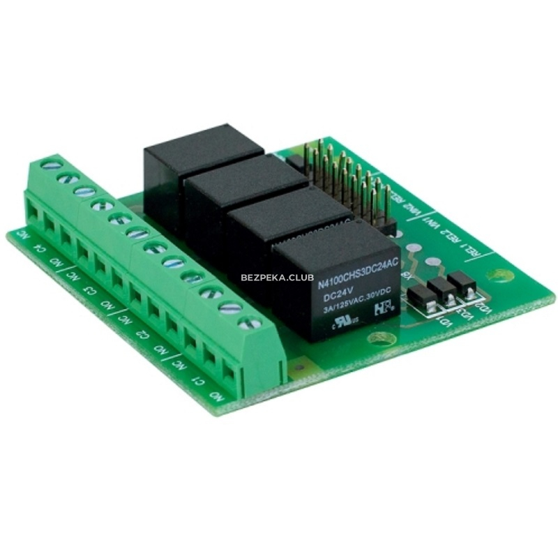 Expansion module for 4 relay outputs Tiras M-OUT4R for Tiras PRIME control panel - Image 2