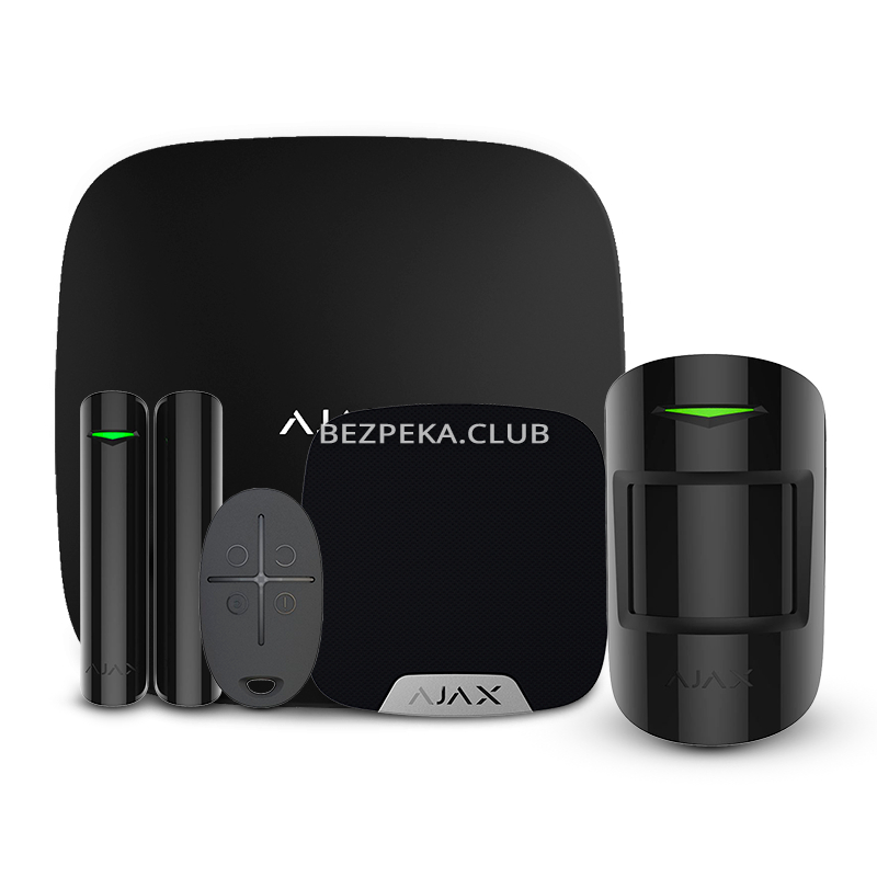 Wireless Alarm Kit Ajax StarterKit + HomeSiren black - Buy in Kiev and  Ukraine, Prices for Alarm Kits in the Store of Security Systems and Video