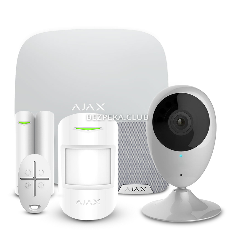 Alarm Kit Ajax StarterKit + HomeSiren white + Wi-Fi Camera 2MP-H - Image 1
