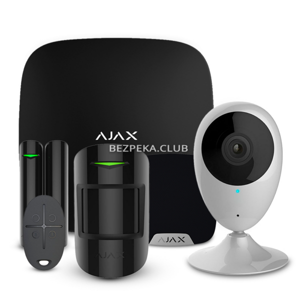 Охоронні сигналізації/Комплекти сигналізацій Комплект сигналізації Ajax StarterKit + HomeSiren black + Wi-Fi камера 2MP-H