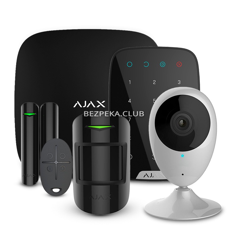 Alarm Kit Ajax StarterKit + KeyPad black + Wi-Fi camera 2MP-H - Image 1