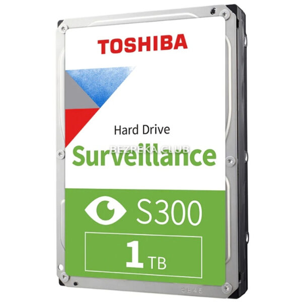 Системи відеоспостереження/Жорсткий диск для відеоспостереження Жорсткий диск 1 TB Toshiba Surveillance S300 HDWU110UZSVA для DVR/NVR