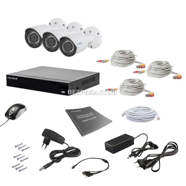 Системы видеонаблюдения/Комплекты видеонаблюдения Комплект видеонаблюдения Tecsar AHD 3OUT 2MEGA