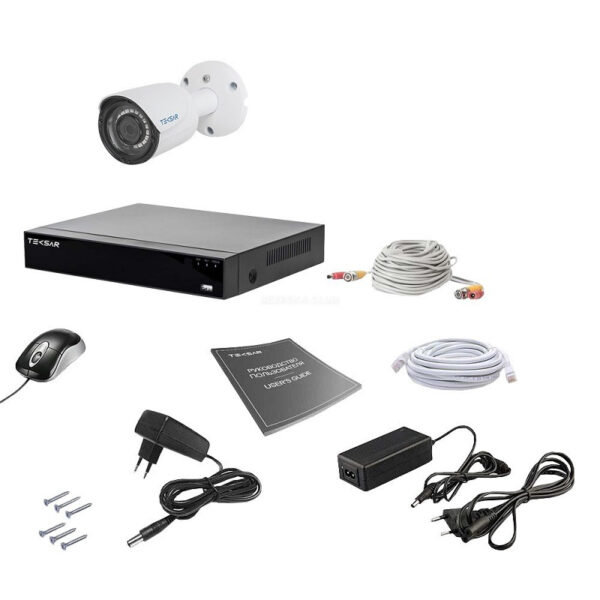 Системы видеонаблюдения/Комплекты видеонаблюдения Комплект видеонаблюдения Tecsar AHD 1OUT 2MEGA