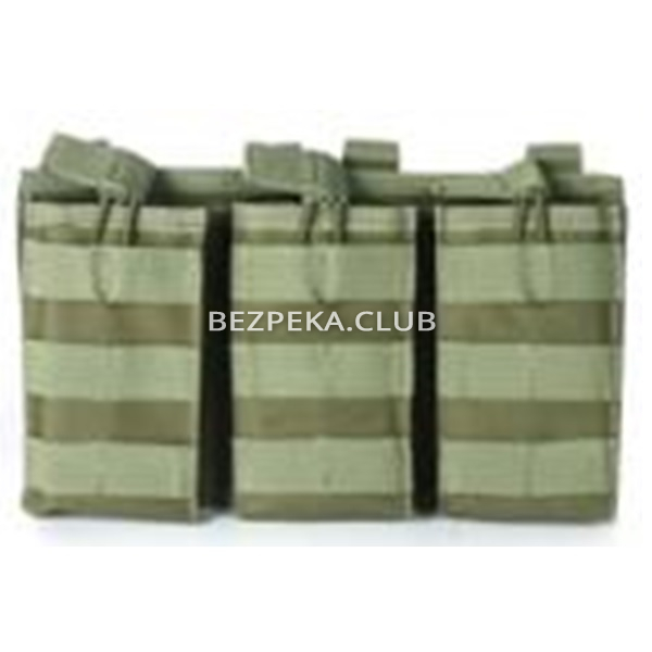 Triple open magazine pouch for Mag 31 Olive assault rifles - Image 1