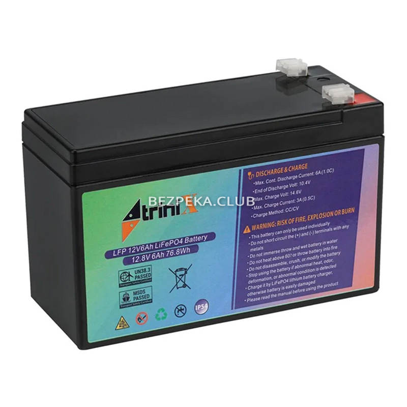 Акумуляторна батарея Trinix LFP 12V6Ah (LiFePo4) літій залізо-фосфатна - Зображення 2