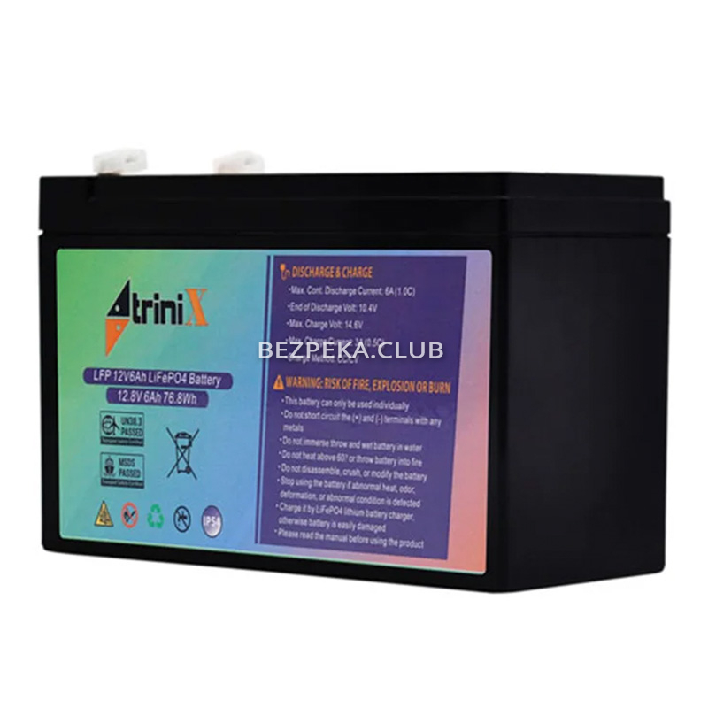 Trinix LFP 12V6Ah (LiFePo4) lithium iron-phosphate rechargeable battery - Image 1