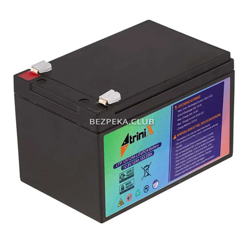 Trinix LFP 12V12Ah (LiFePo4) lithium iron-phosphate rechargeable battery - Image 2