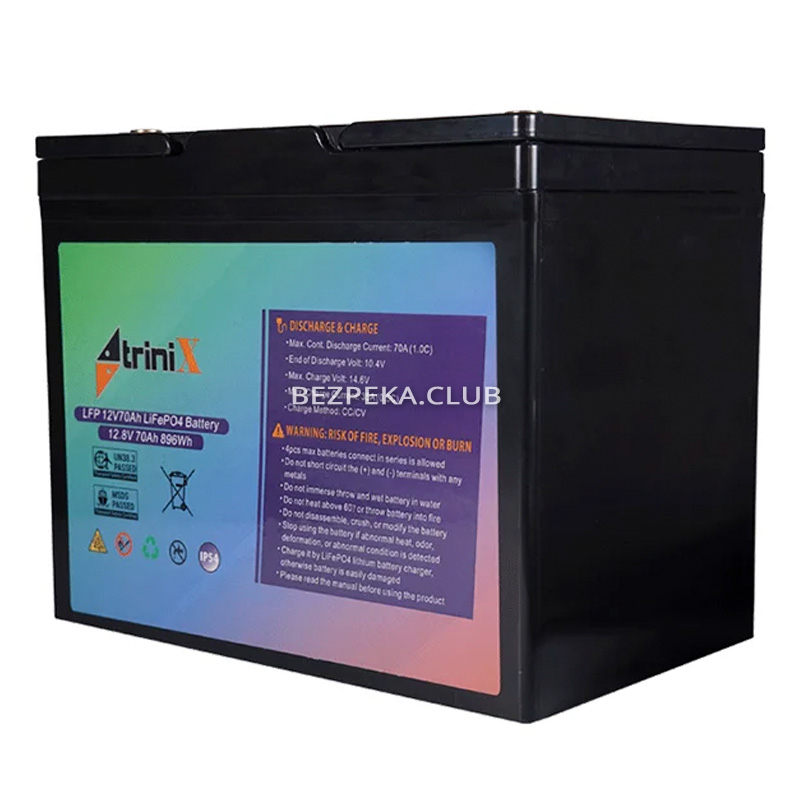 Trinix LFP 12V70Ah (LiFePo4) lithium iron-phosphate rechargeable battery - Image 2