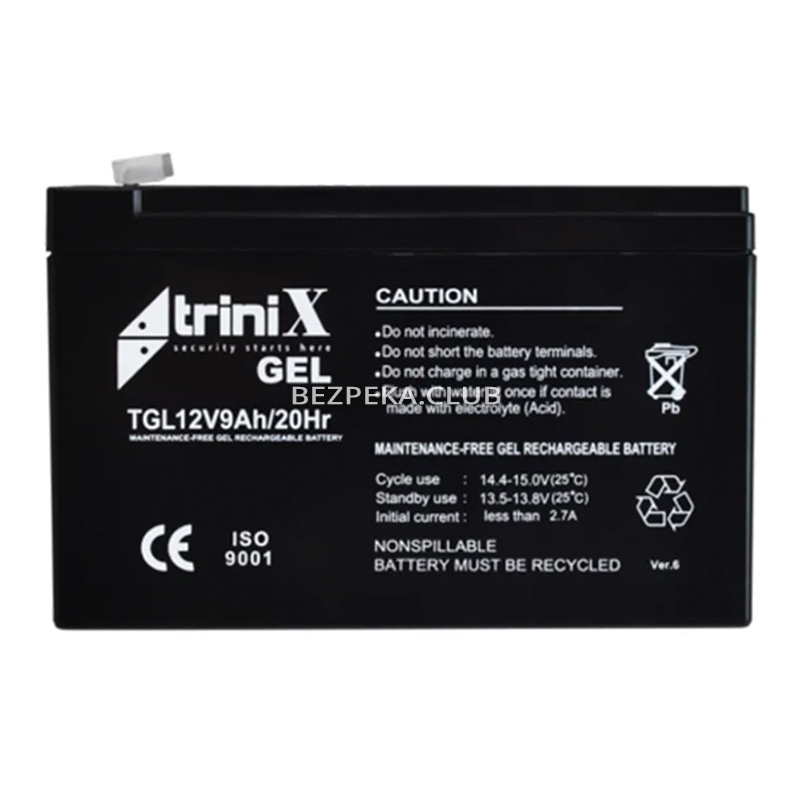 Акумуляторна батарея Trinix TGL 12V9Ah гелева - Зображення 1