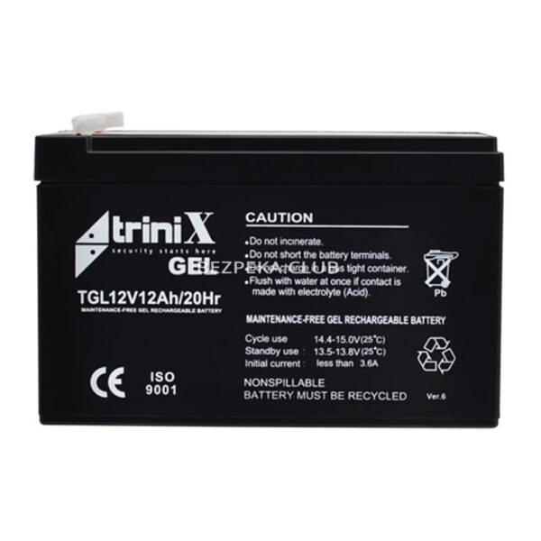 Источник питания/Аккумуляторы для сигнализаций Аккумуляторная батарея Trinix TGL 12V12Ah гелевая