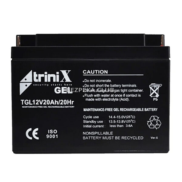 Источник питания/Аккумуляторы для сигнализаций Аккумуляторная батарея Trinix TGL 12V20Ah гелевая