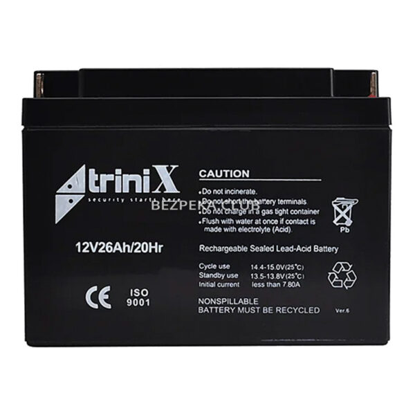 Источник питания/Аккумуляторы для сигнализаций Аккумуляторная батарея Trinix TGL 12V26Ah гелевая