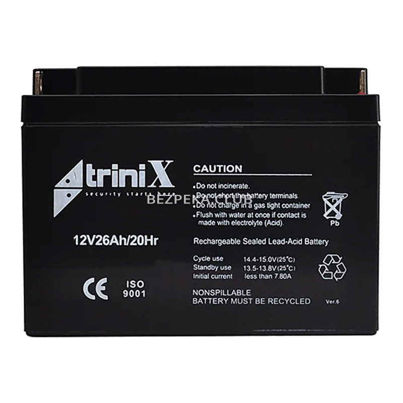 Акумуляторна батарея Trinix TGL 12V26Ah гелева - Зображення 1
