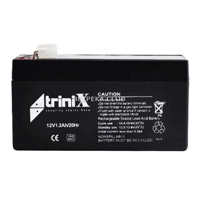 Trinix AGM 12V1.2Ah lead-acid battery - Image 1