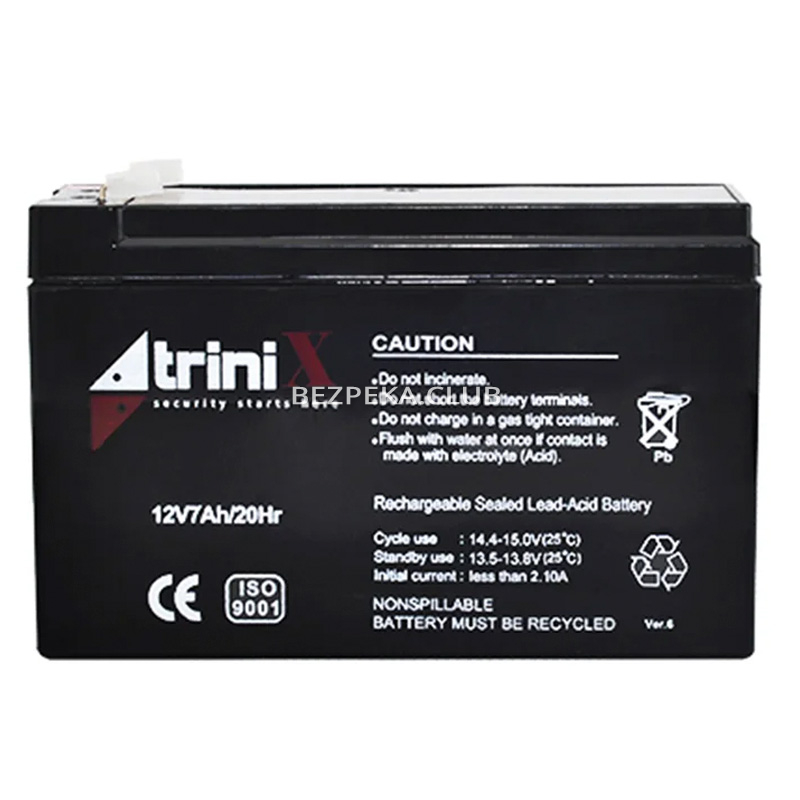 Trinix AGM 12V7Ah lead-acid battery - Image 1