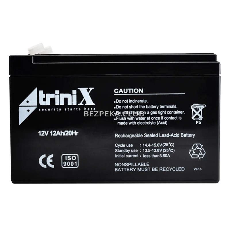 Trinix AGM 12V12Ah lead-acid battery - Image 1