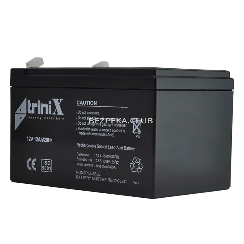 Аккумуляторная батарея Trinix AGM 12V12Ah свинцово-кислотная - Фото 2