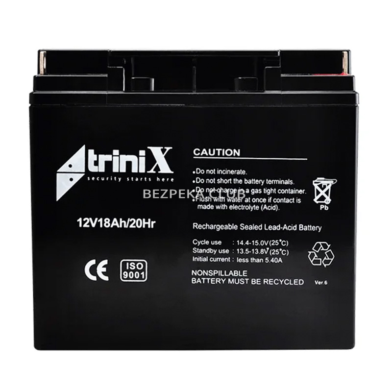 Trinix AGM 12V18Ah lead-acid battery - Image 1