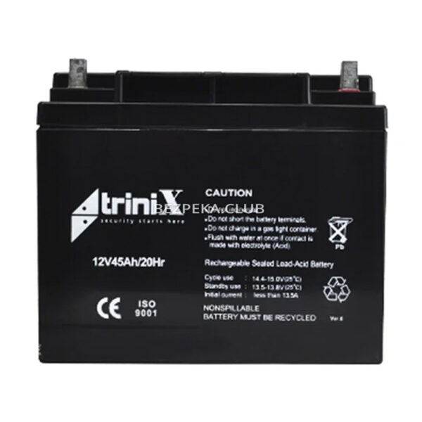 Источник питания/Аккумуляторы для сигнализаций Аккумуляторная батарея Trinix AGM 12V45Ah свинцово-кислотная
