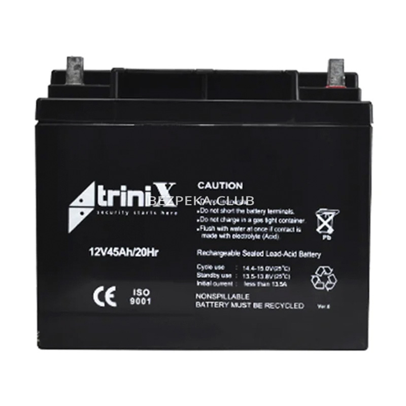 Аккумуляторная батарея Trinix AGM 12V45Ah свинцово-кислотная - Фото 1