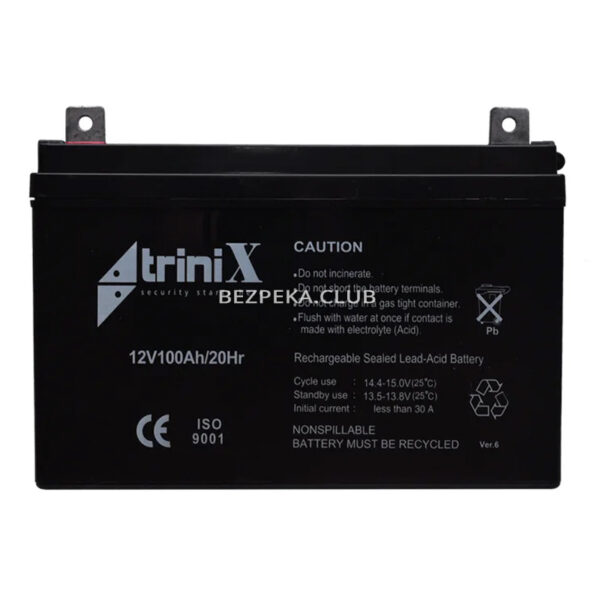 Источник питания/Аккумуляторы для сигнализаций Аккумуляторная батарея Trinix AGM 12V100Ah свинцово-кислотная