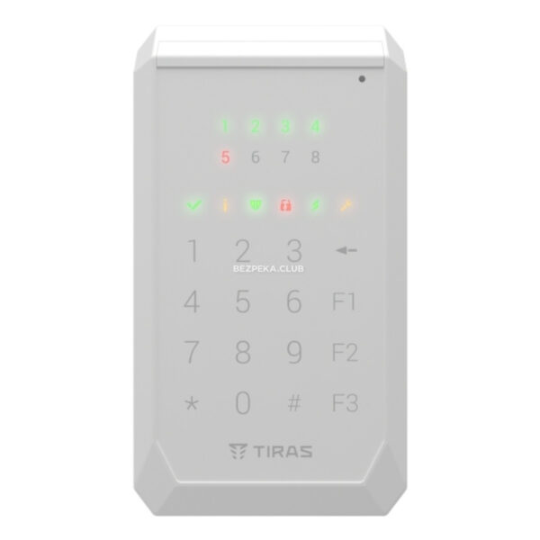 Охоронні сигналізації/Клавіатура для сигналізації Кодова клавіатура Tiras X-Pad white для управління охоронною системою Orion NOVA X
