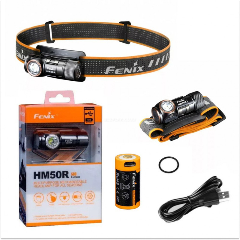 Headlamp Fenix HM50R V2.0 with 6 modes and red light - Image 2