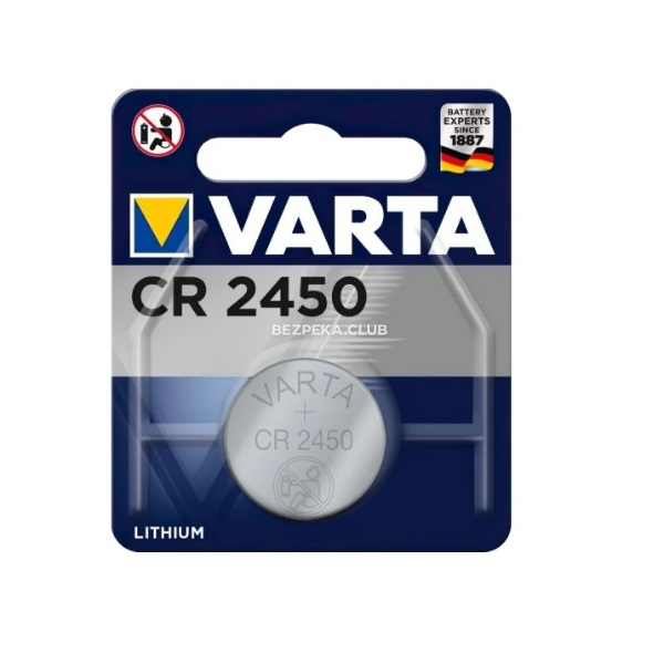 Батарейка VARTA CR 2450 BLI 1 LITHIUM - Фото 1