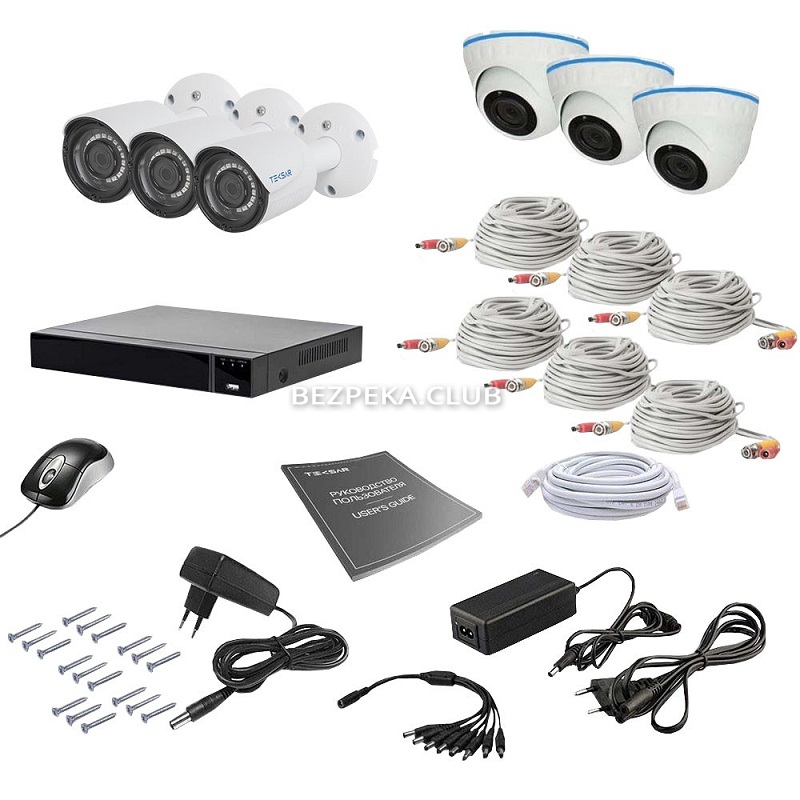 CCTV Kit Tecsar AHD 6MIX 2MEGA - Image 1