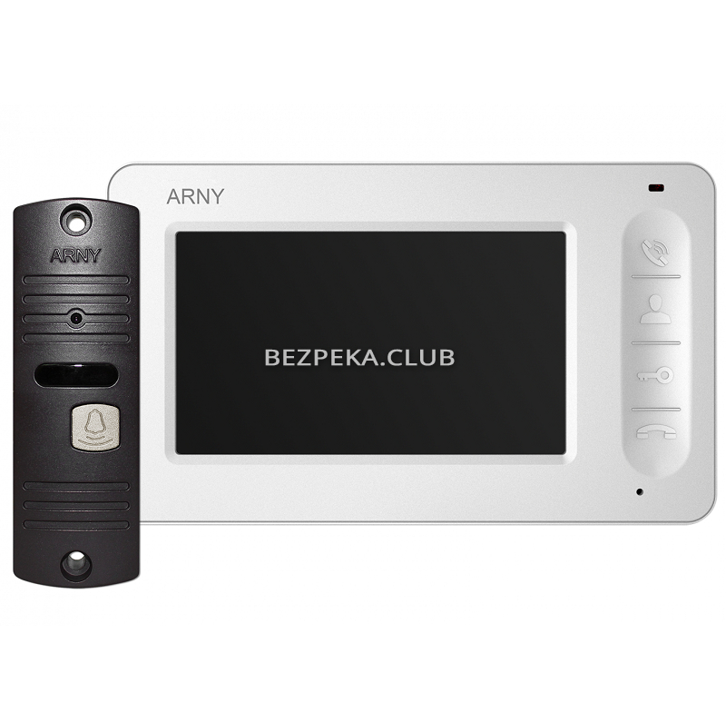 Комплект відеодомофона Arny AVD-4005 white + brown - Зображення 1