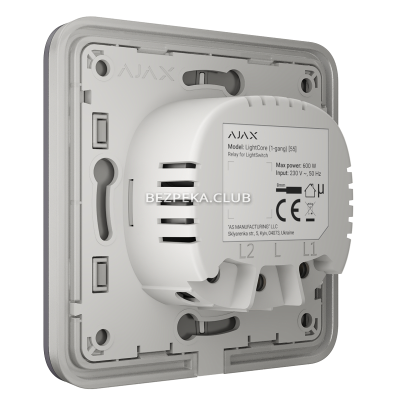 Smart touch 2-gang switch Ajax LightSwitch 2-gang graphite - Image 6