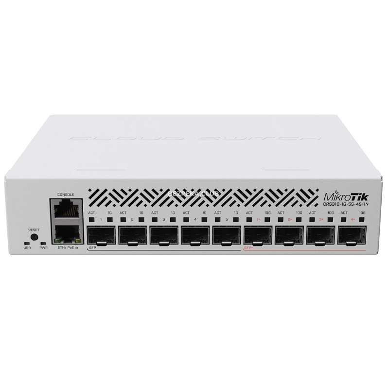 10-port switch MikroTik CRS310-1G-5S-4S+IN 10G SFP+ - Image 1